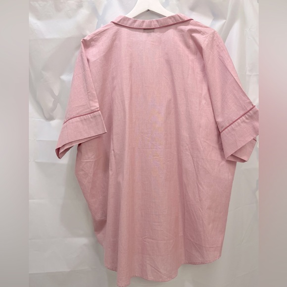 GAP Pink Rosetta Poplin PJ Shirt Size Large. New. - Picture 3 of 9